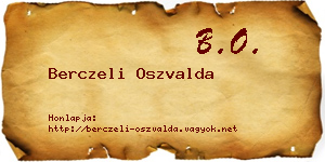 Berczeli Oszvalda névjegykártya